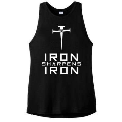 Iron Sharpens Iron Christian Faith Ladies PosiCharge Tri-Blend Wicking Tank