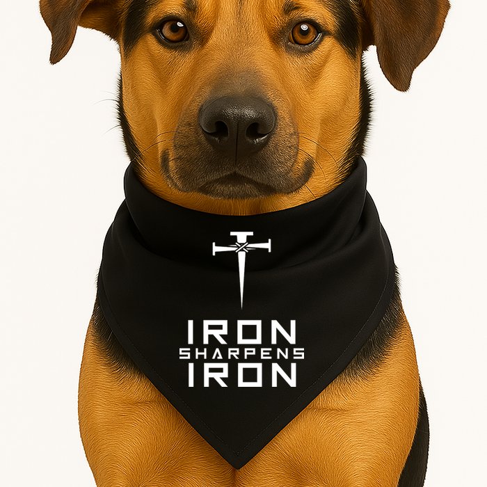 Iron Sharpens Iron Christian Faith USA-Made Doggie Bandana