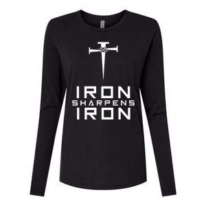 Iron Sharpens Iron Christian Faith Womens Cotton Relaxed Long Sleeve T-Shirt