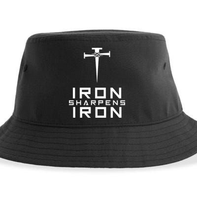 Iron Sharpens Iron Christian Faith Sustainable Bucket Hat