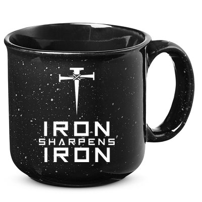 Iron Sharpens Iron Christian Faith 15oz Campfire Ceramic Mug