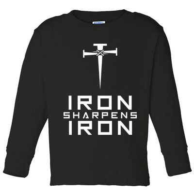 Iron Sharpens Iron Christian Faith Toddler Long Sleeve Shirt