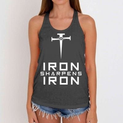 Iron Sharpens Iron Christian Faith Women's Knotted Racerback Tank