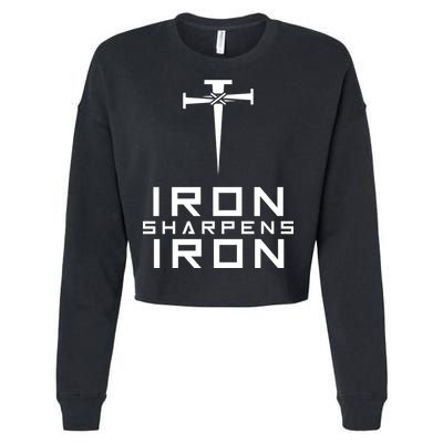 Iron Sharpens Iron Christian Faith Cropped Pullover Crew