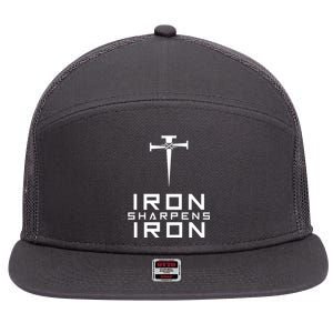 Iron Sharpens Iron Christian Faith 7 Panel Mesh Trucker Snapback Hat