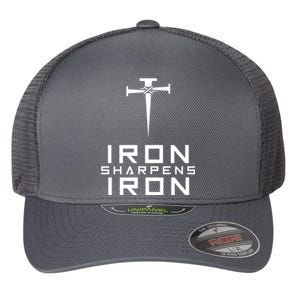 Iron Sharpens Iron Christian Faith Flexfit Unipanel Trucker Cap