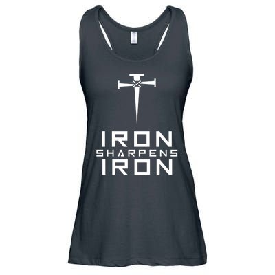 Iron Sharpens Iron Christian Faith Ladies Essential Flowy Tank