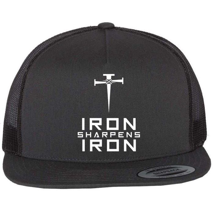 Iron Sharpens Iron Christian Faith Flat Bill Trucker Hat