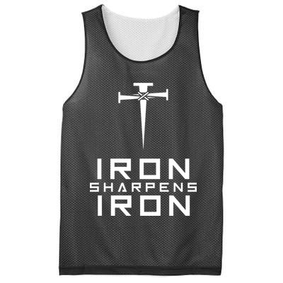 Iron Sharpens Iron Christian Faith Mesh Reversible Basketball Jersey Tank