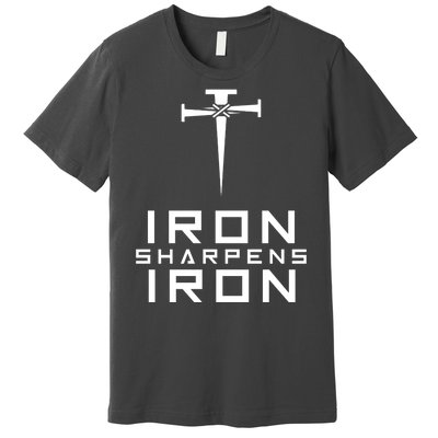 Iron Sharpens Iron Christian Faith Premium T-Shirt