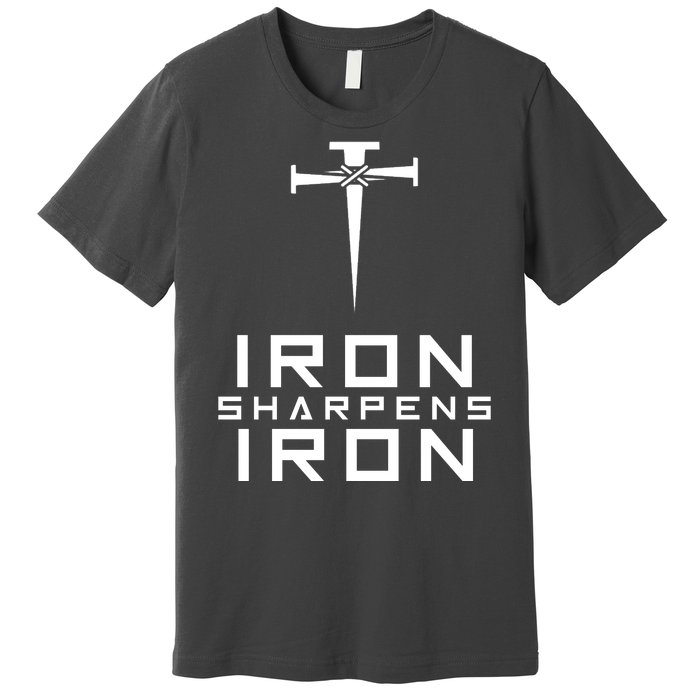 Iron Sharpens Iron Christian Faith Premium T-Shirt