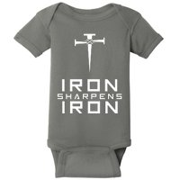 Iron Sharpens Iron Christian Faith Baby Bodysuit