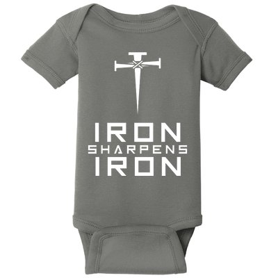 Iron Sharpens Iron Christian Faith Baby Bodysuit