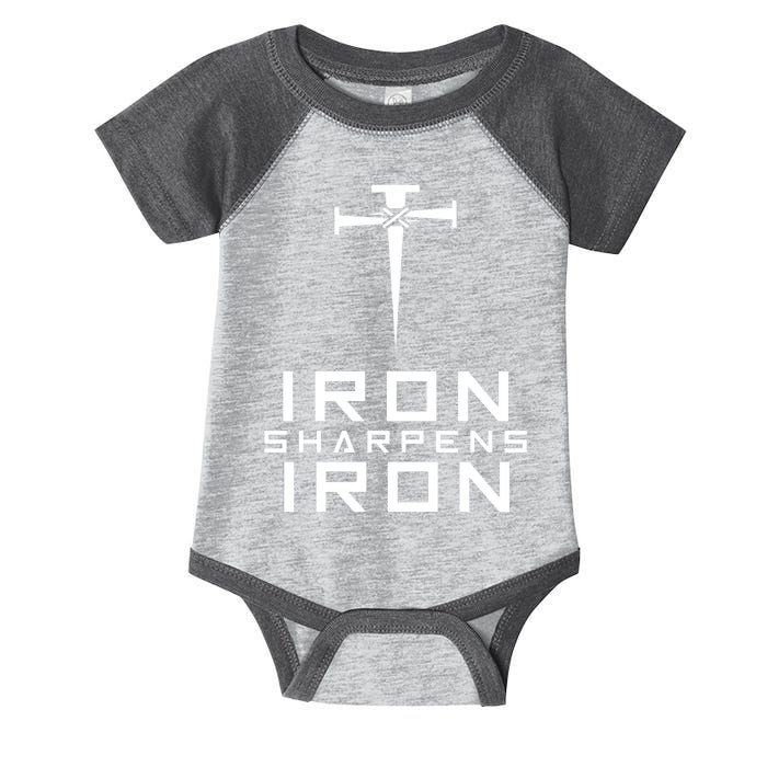 Iron Sharpens Iron Christian Faith Infant Baby Jersey Bodysuit