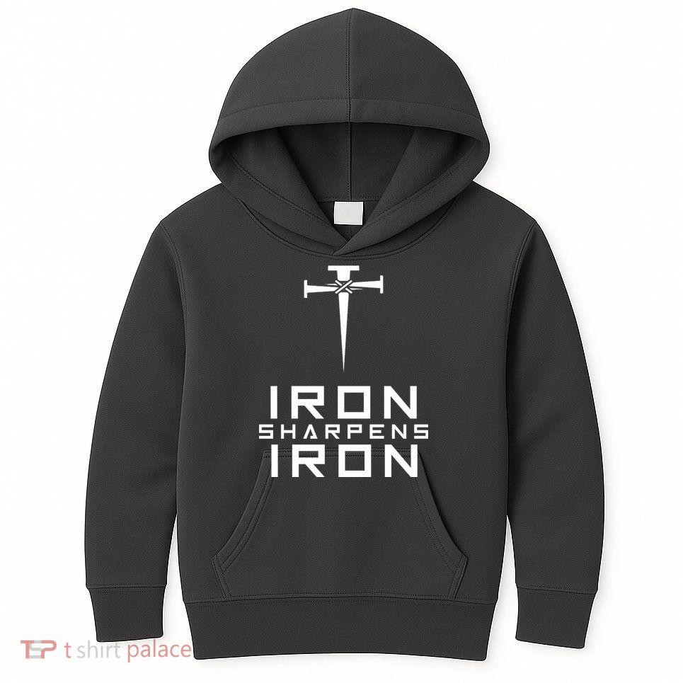 Iron Sharpens Iron Christian Faith Kids Hoodie