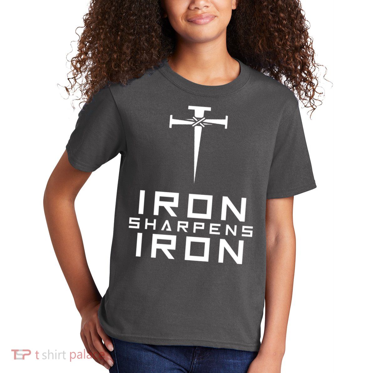 Iron Sharpens Iron Christian Faith Kids T-Shirt