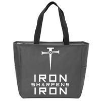 Iron Sharpens Iron Christian Faith Zip Tote Bag