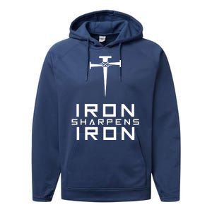 Iron Sharpens Iron Christian Faith Performance Fleece Hoodie