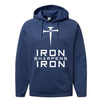 Iron Sharpens Iron Christian Faith Performance Fleece Hoodie