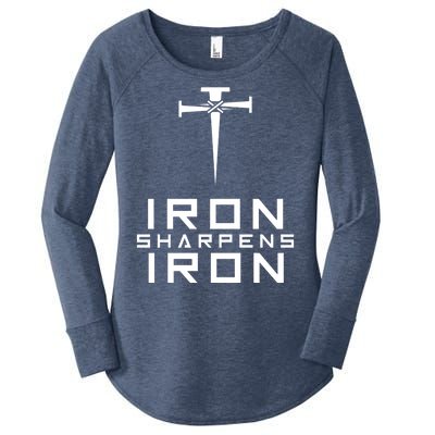 Iron Sharpens Iron Christian Faith Women's Perfect Tri Tunic Long Sleeve Shirt