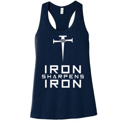 Iron Sharpens Iron Christian Faith Women's Racerback Tank