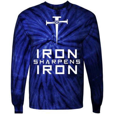 Iron Sharpens Iron Christian Faith Tie-Dye Long Sleeve Shirt