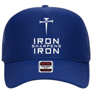 Iron Sharpens Iron Christian Faith High Crown Mesh Back Trucker Hat