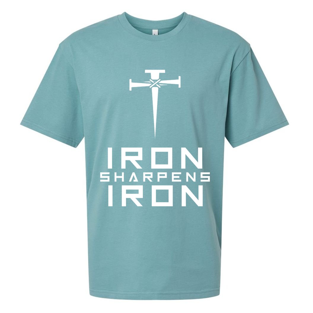 Iron Sharpens Iron Christian Faith Sueded Cloud Jersey T-Shirt