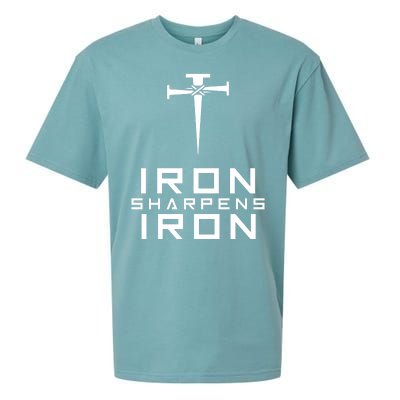 Iron Sharpens Iron Christian Faith Sueded Cloud Jersey T-Shirt