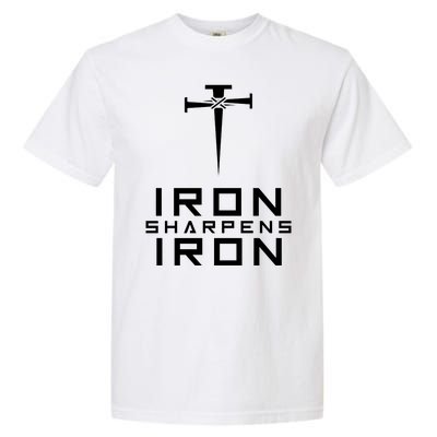 Iron Sharpens Iron Christian Faith Garment-Dyed Heavyweight T-Shirt