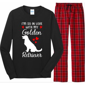 I'm So In Love With My Golden Retriever Valentines Day Gift Long Sleeve Pajama Set