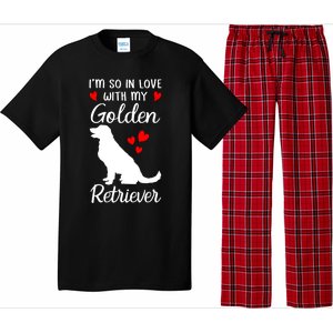 I'm So In Love With My Golden Retriever Valentines Day Gift Pajama Set