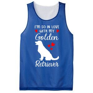 I'm So In Love With My Golden Retriever Valentines Day Gift Mesh Reversible Basketball Jersey Tank