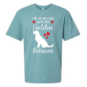 I'm So In Love With My Golden Retriever Valentines Day Gift Sueded Cloud Jersey T-Shirt