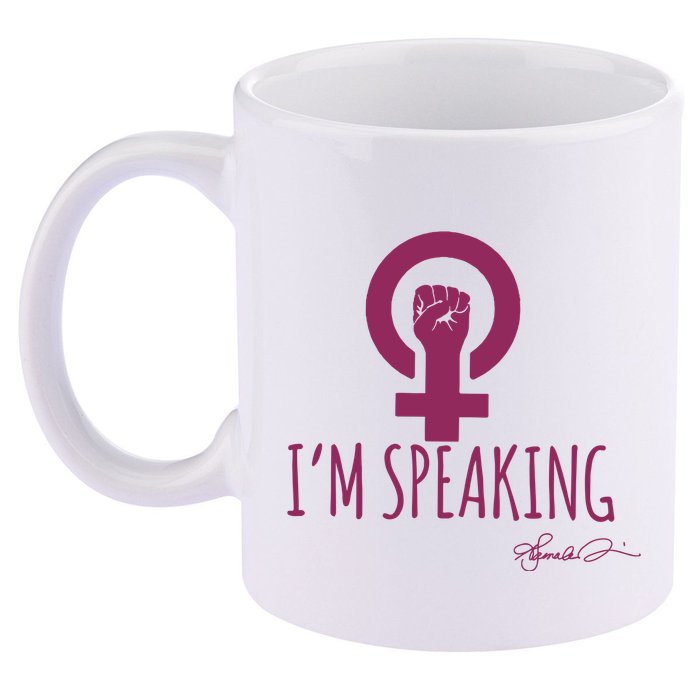 IM Speaking 11oz C Handle Ceramic Mug