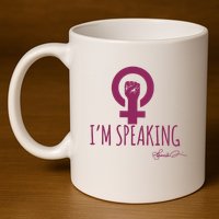 IM Speaking 11oz C Handle Ceramic Mug