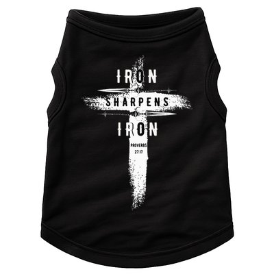 Iron Sharpens Iron Proverbs 2717 Christian Doggie Tank