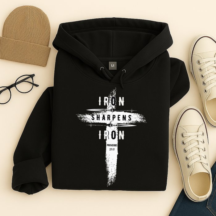 Iron Sharpens Iron Proverbs 2717 Christian Hoodie