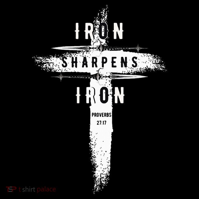Iron Sharpens Iron Proverbs 2717 Christian Button
