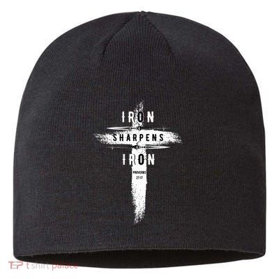 Iron Sharpens Iron Proverbs 2717 Christian Sustainable Beanie