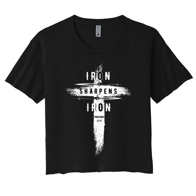 Iron Sharpens Iron Proverbs 2717 Christian Crop Top