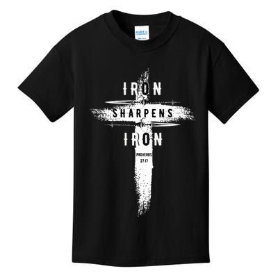 Iron Sharpens Iron Proverbs 2717 Christian Kids T-Shirt