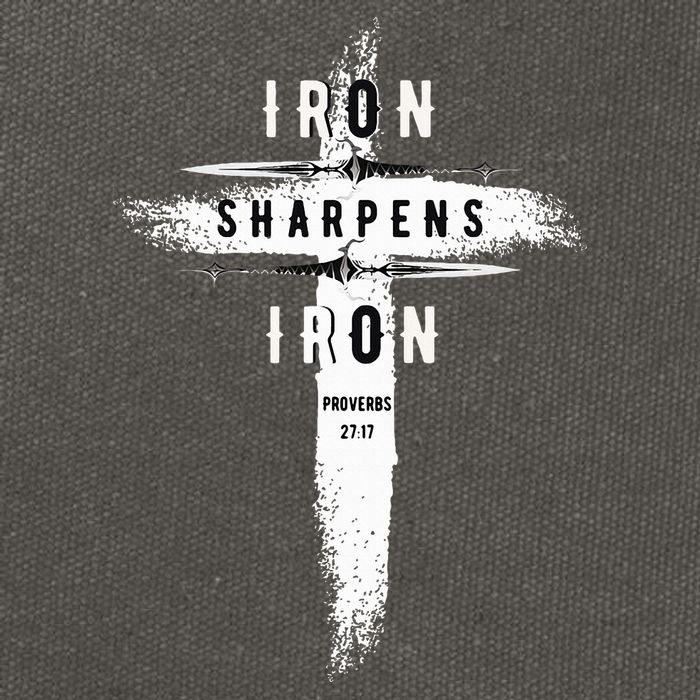 Iron Sharpens Iron Proverbs 2717 Christian Cotton Canvas Backpack
