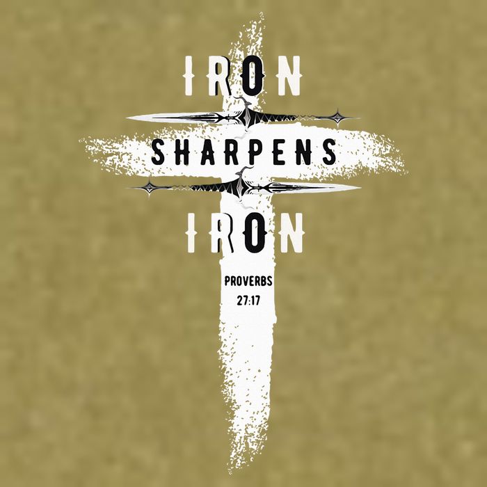 Iron Sharpens Iron Proverbs 2717 Christian Garment-Dyed Women's Muscle Tee