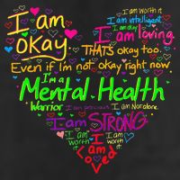 I'm Strong I'm Okay Funny Mental Health Awareness 7 Panel Mesh Trucker Snapback Hat