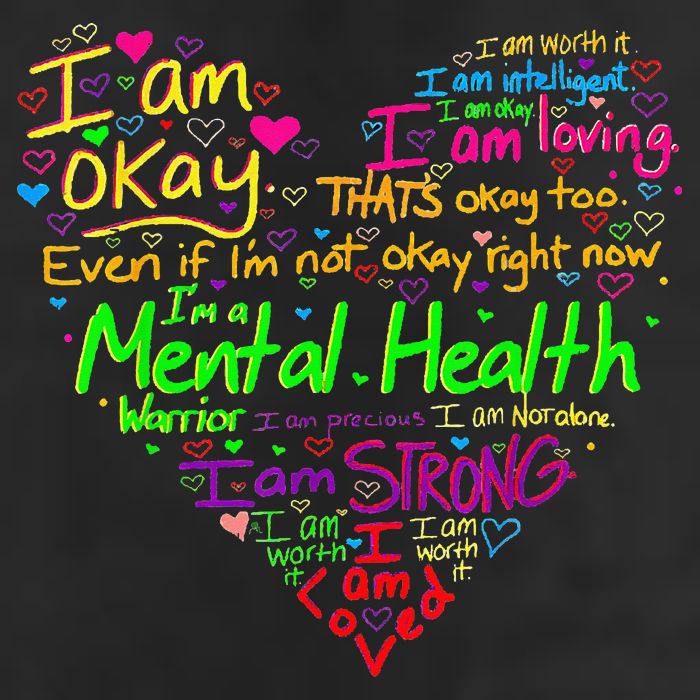 I'm Strong I'm Okay Funny Mental Health Awareness 7 Panel Mesh Trucker Snapback Hat