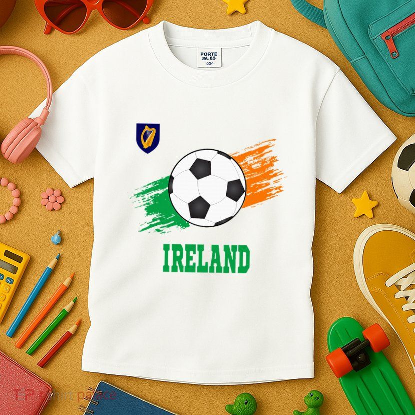 Ireland Soccer Irish Football Ireland Futbol Kids T-Shirt
