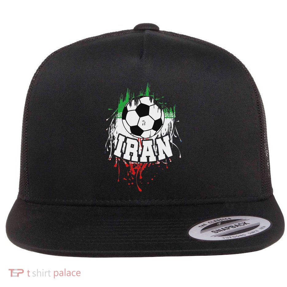 Iran Soccer Iranian Football Persian Futbol Flat Bill Trucker Hat