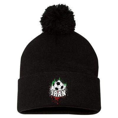 Iran Soccer Iranian Football Persian Futbol Pom Pom 12in Knit Beanie