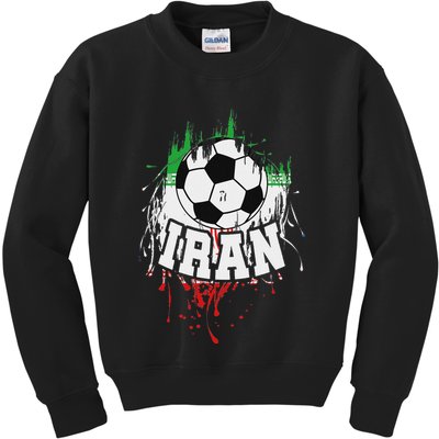 Iran Soccer Iranian Football Persian Futbol Kids Sweatshirt